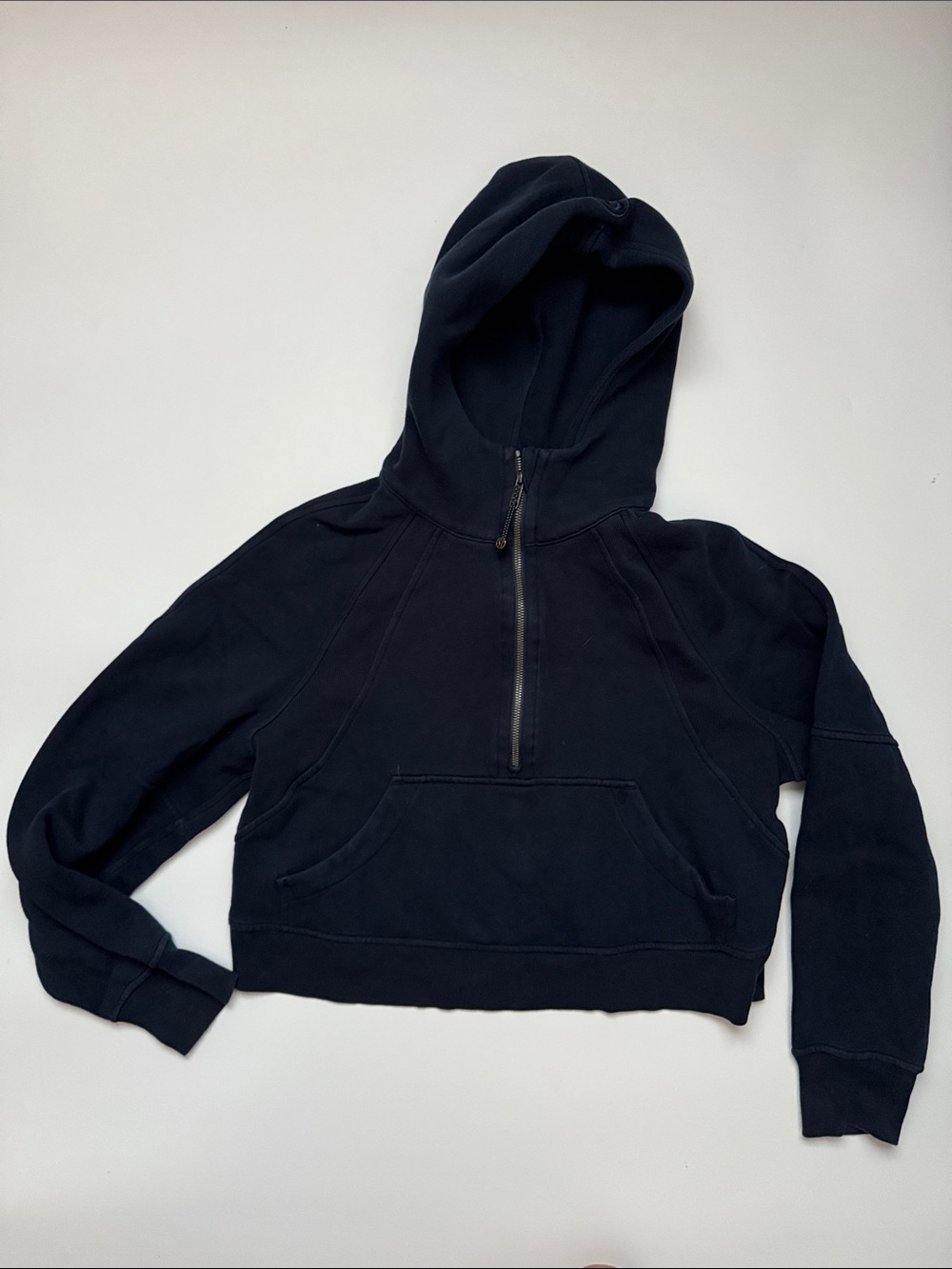 lululemon athletica Black Half-Zip Hooded Pullover